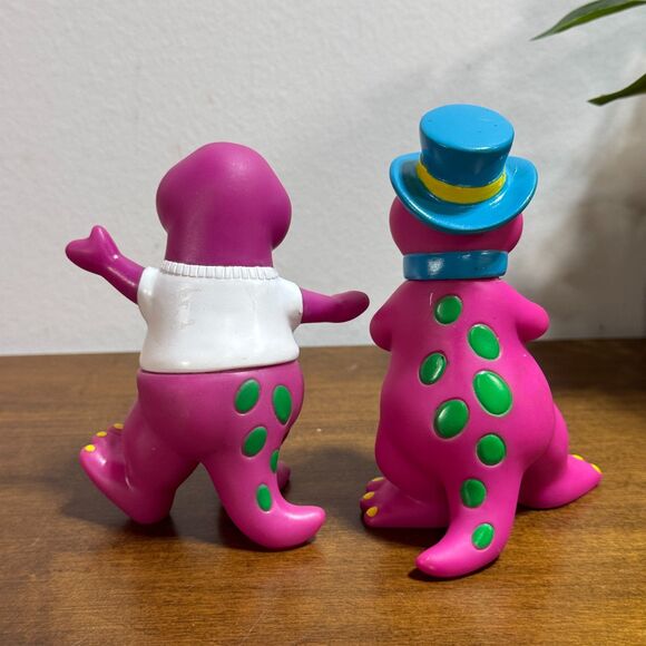 Vintage Barney Purple Dinosaur Plastic Vinyl Toy 6 inch Figure Lyons Group 1990s - Picture 4 of 6